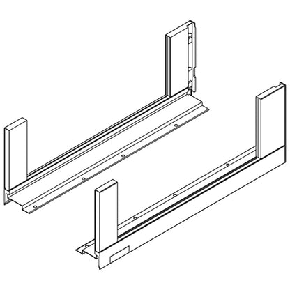 Blum Legrabox Free Drawer Side C 177x650mm | Stainless Steel | Pair