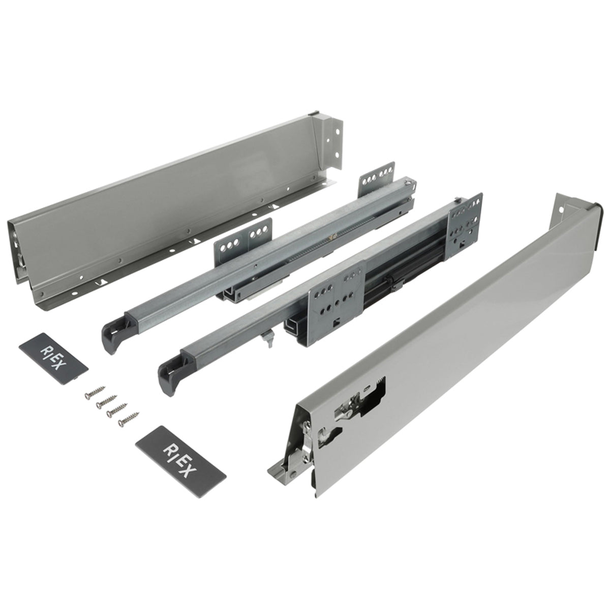 DRAWER DBL WALL SLIDE 86x450 GRY by HRANIPEX LTD