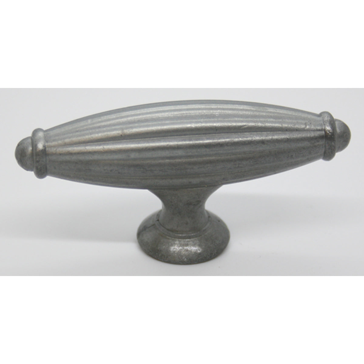 TUSCANY OVAL T KNOB ANT SLV