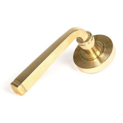 AVON LEVER HANDLE+ROSE SPRUNG BEEHIVE 53x118x63 PBR - 50600 by MARCHES (ANVIL) ARCHITECTURAL HARDWARE