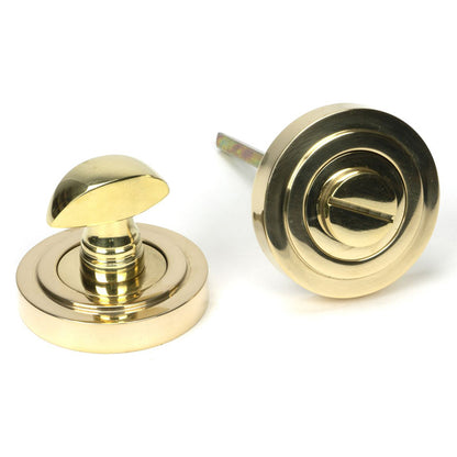 THUMBTURN SET ROUND CNC ART DECO 53x45 PBR - 50751 by MARCHES (ANVIL) ARCHITECTURAL HARDWARE