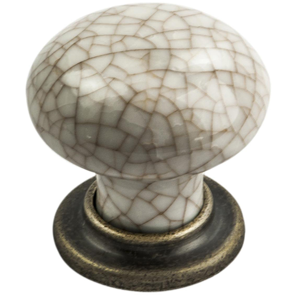 CRACKLE MSH KNOB D37x35xD28 ABR/IVO FTD630AABIC by CARLISLE BRASS