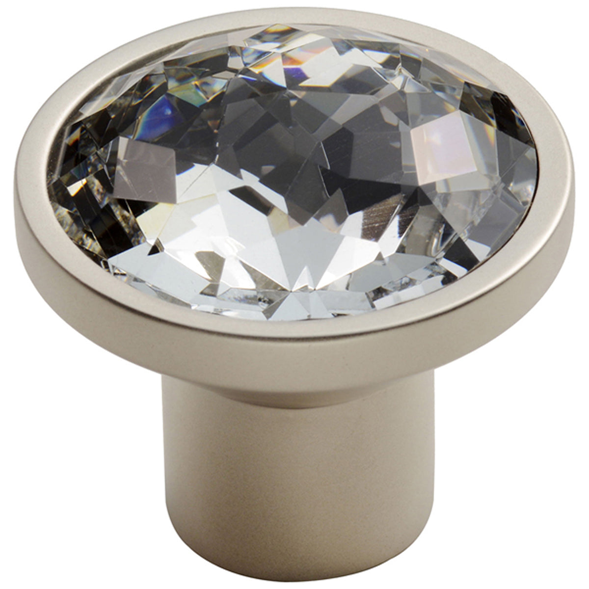 CRYSTAL CABINET KNOB D34x31 MNP FTD770CMSN by CARLISLE BRASS