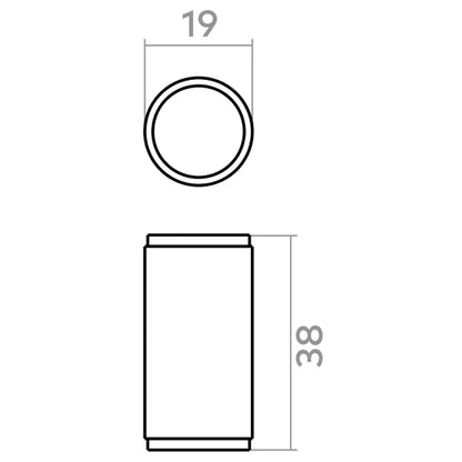 H&H BELGRAVIA KNOB D19x38 MBK - GBELK019MBL