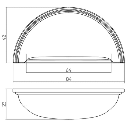 H&H GREENWICH CUP HANDLE 064HC 84x42x23 BSB - GGRC064BSB