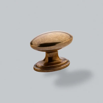 H&H GREENWICH OVAL KNOB 38x32x29 BBR - GGRK038BB