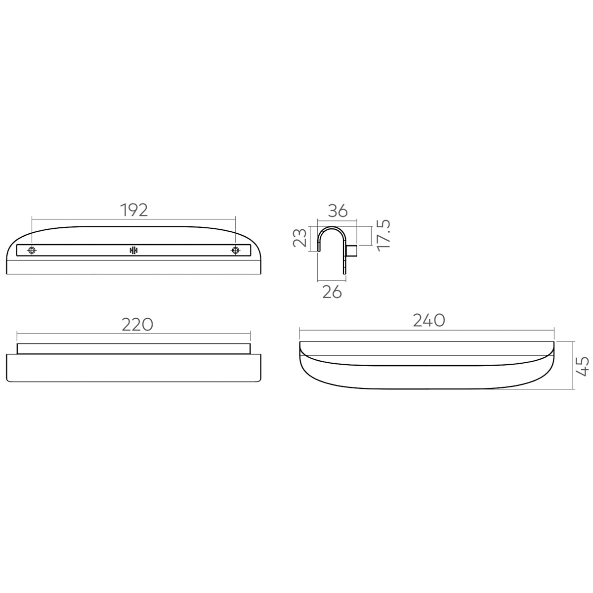 H&H SCROLL PULL HANDLE 192HC BRZ - GSCP192BRZ by FORMED