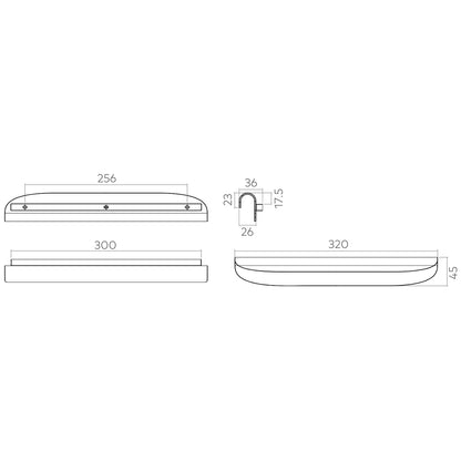 H&H SCROLL PULL HANDLE 256HC MBK - GSCP256MBL by FORMED