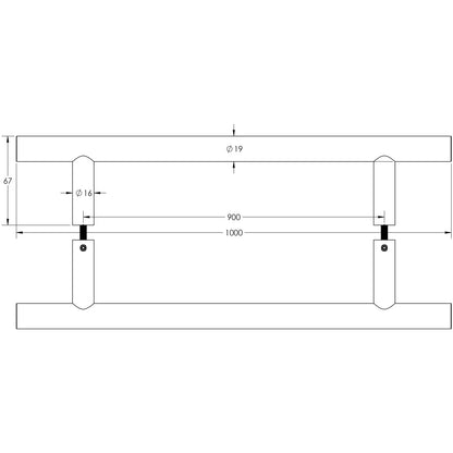 GUARDSMAN HANDLE BTB 900HC D19x1000x67 SSS JSS220C