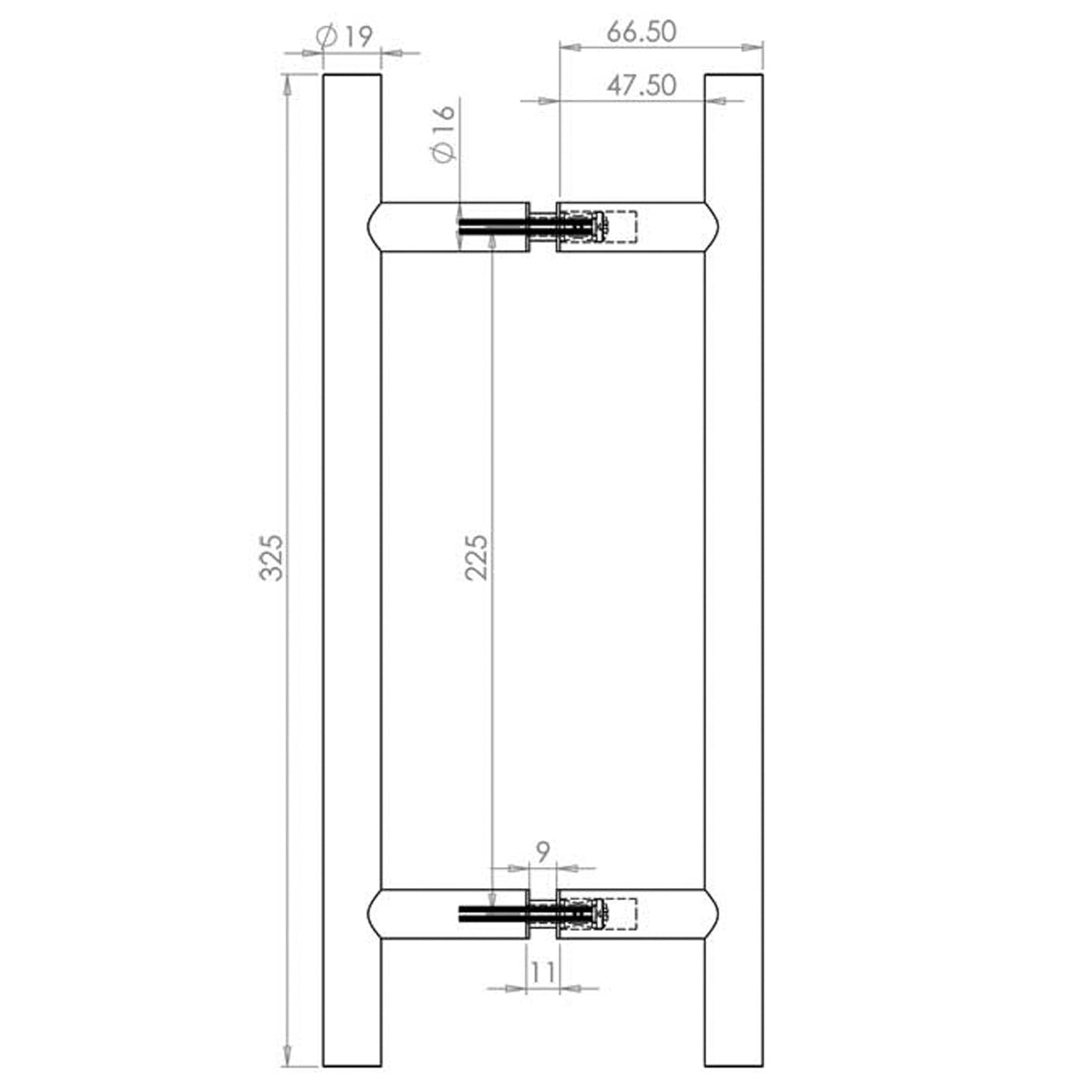 GUARDSMAN HANDLE BTB 225HC D19x0325x67 PSS JPS220A