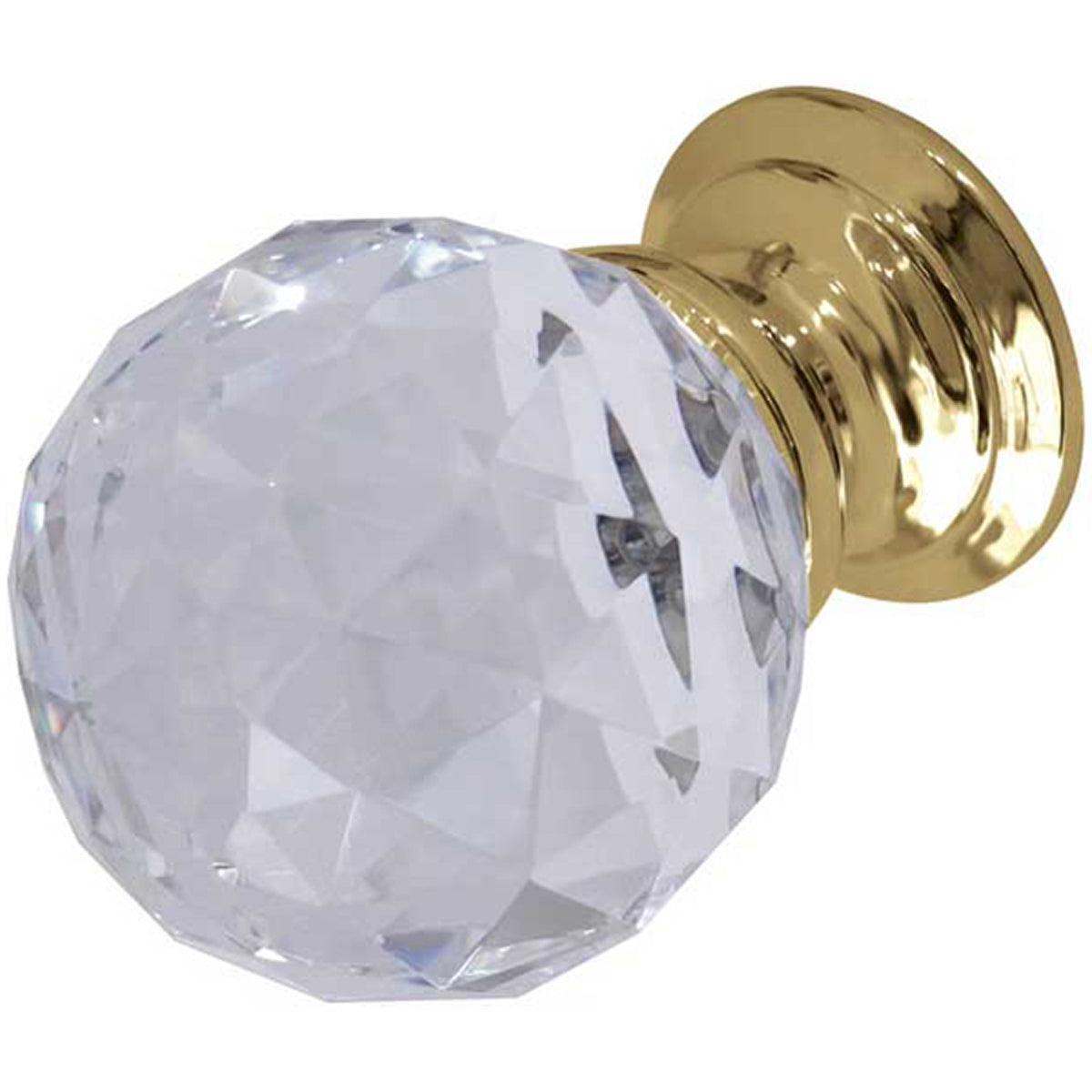 GLASS FACETED KNOB D25x35xD20 PBR JH1155-25PB