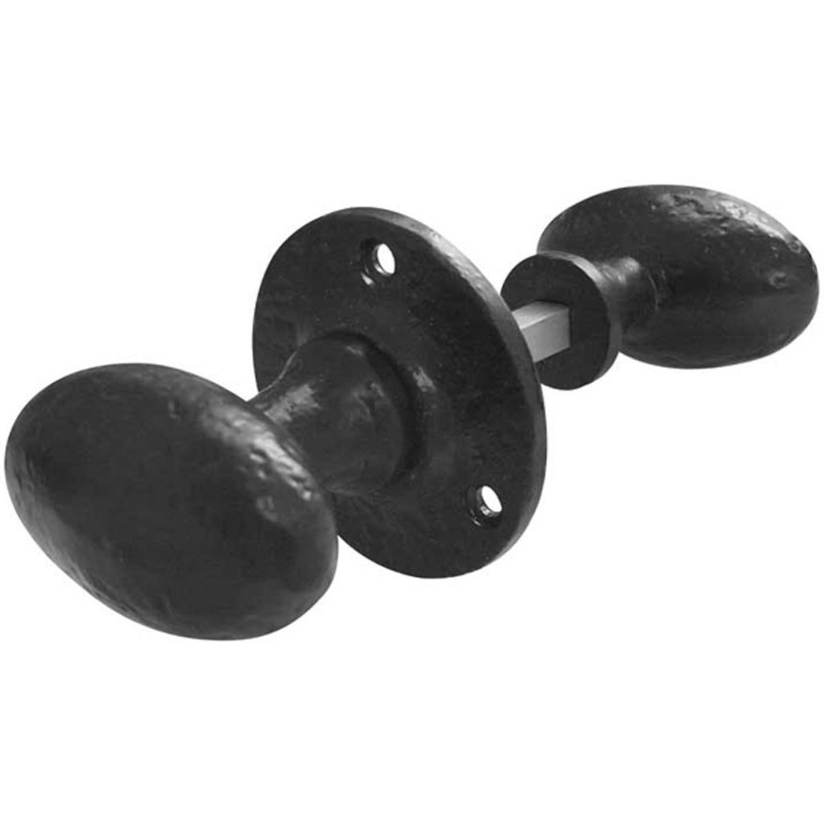 OVAL MORTICE RIM KNOB 68x62xD62 BLK