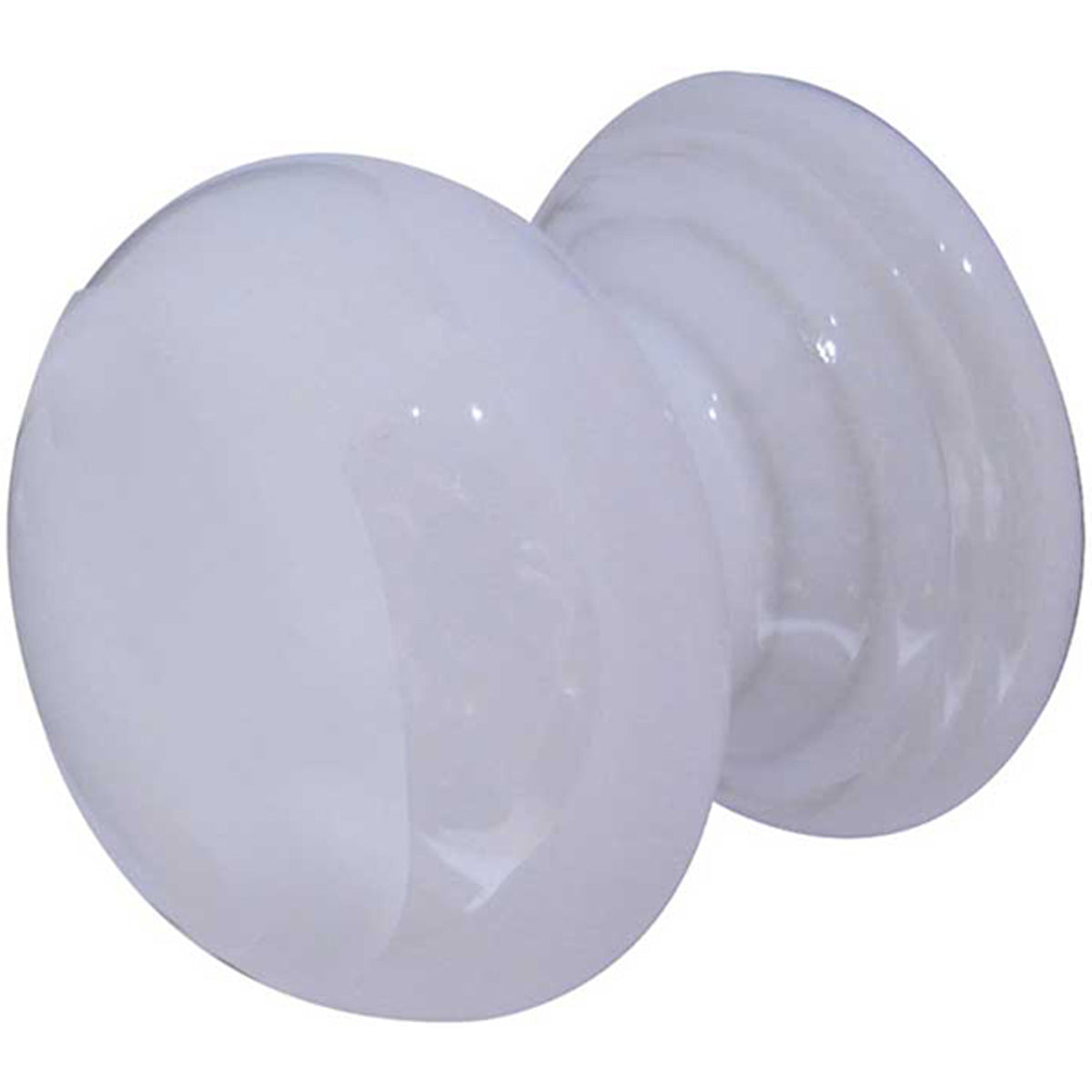 PORCELAIN CUPBOARD KNOB D33 WHI/PL