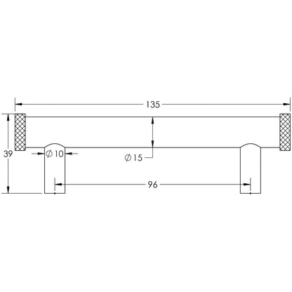 HOXTON WENLOCK CABINET HANDLE 096HC 135x39x15 SNP