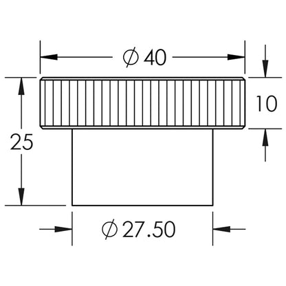THAXTED CUPBOARD KNOB D40x25 DBZ