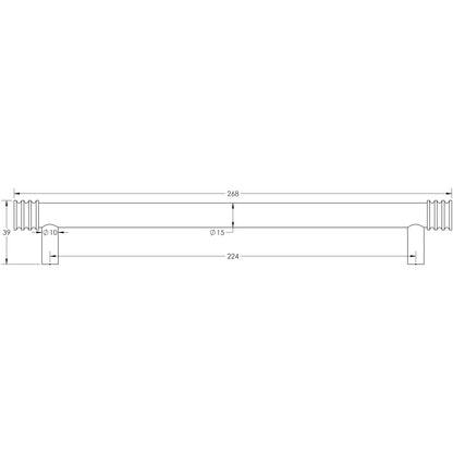 HOXTON STURT CABINET HANDLE 224HC 268x39x15 PNP