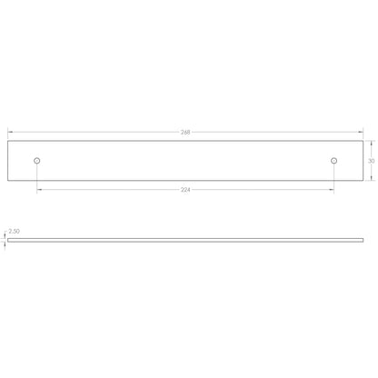FANSHAW BACKPLATE 224HC 268x30x2.5 MBK