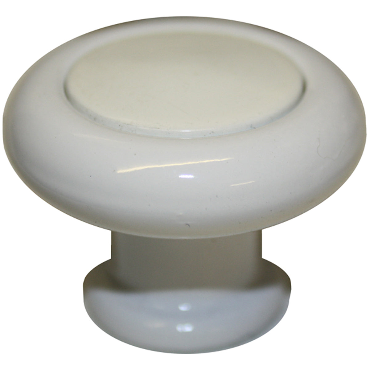 ROUND KNOB+INSERT D32x23 CI/WH WHI