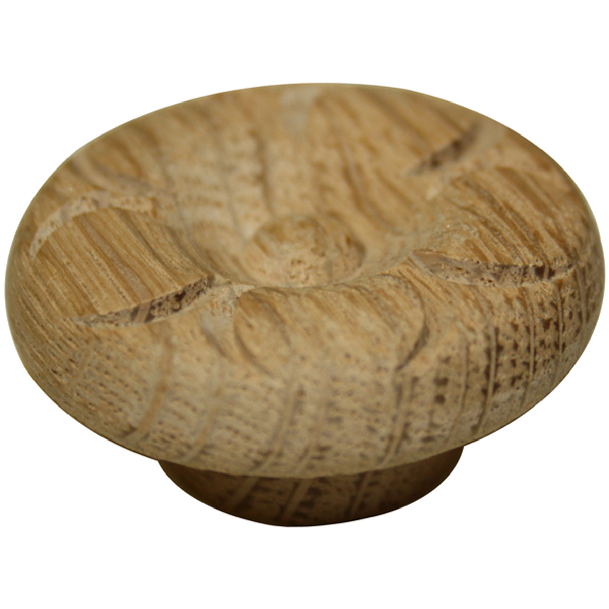 WOODEN FLOWER KNOB D40x20 OAK