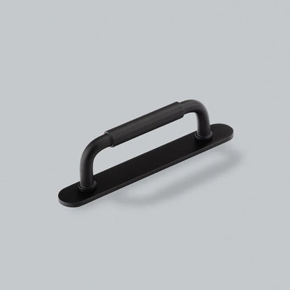 H&H OKUS PULL HANDLE & BACKPLATE 096HC 141x22x39 MBK - GOKP096MBL