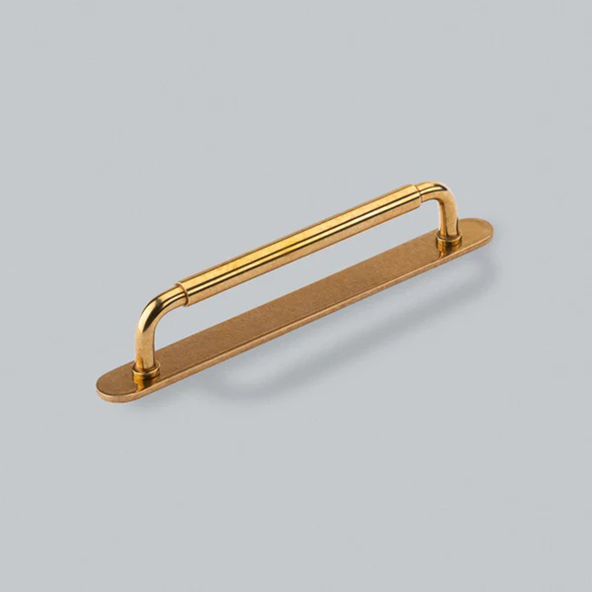H&H OKUS PULL HANDLE & BACKPLATE 160HC 205x22x39 BNB - GOKP160BB