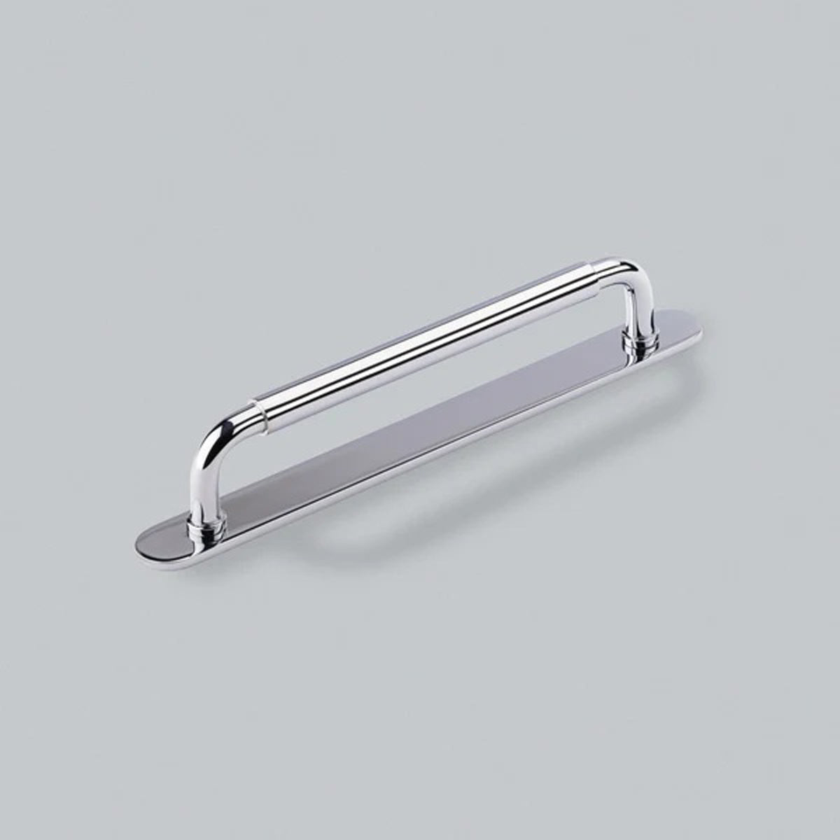 H&H OKUS PULL HANDLE & BACKPLATE 160HC 205x22x39 PCP - GOKP160CP