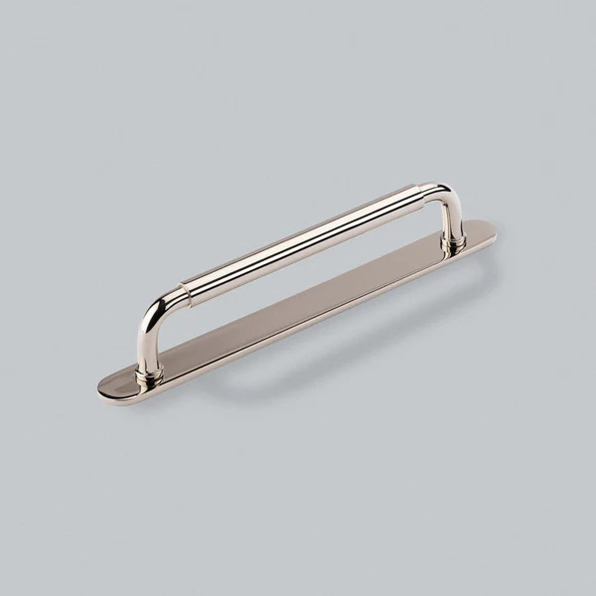 H&H OKUS PULL HANDLE & BACKPLATE 160HC 205x22x39 PNP - GOKP160PN