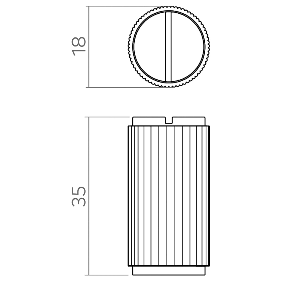 H&H TREW KNOB D18x35 MBK - GTREK018MBL