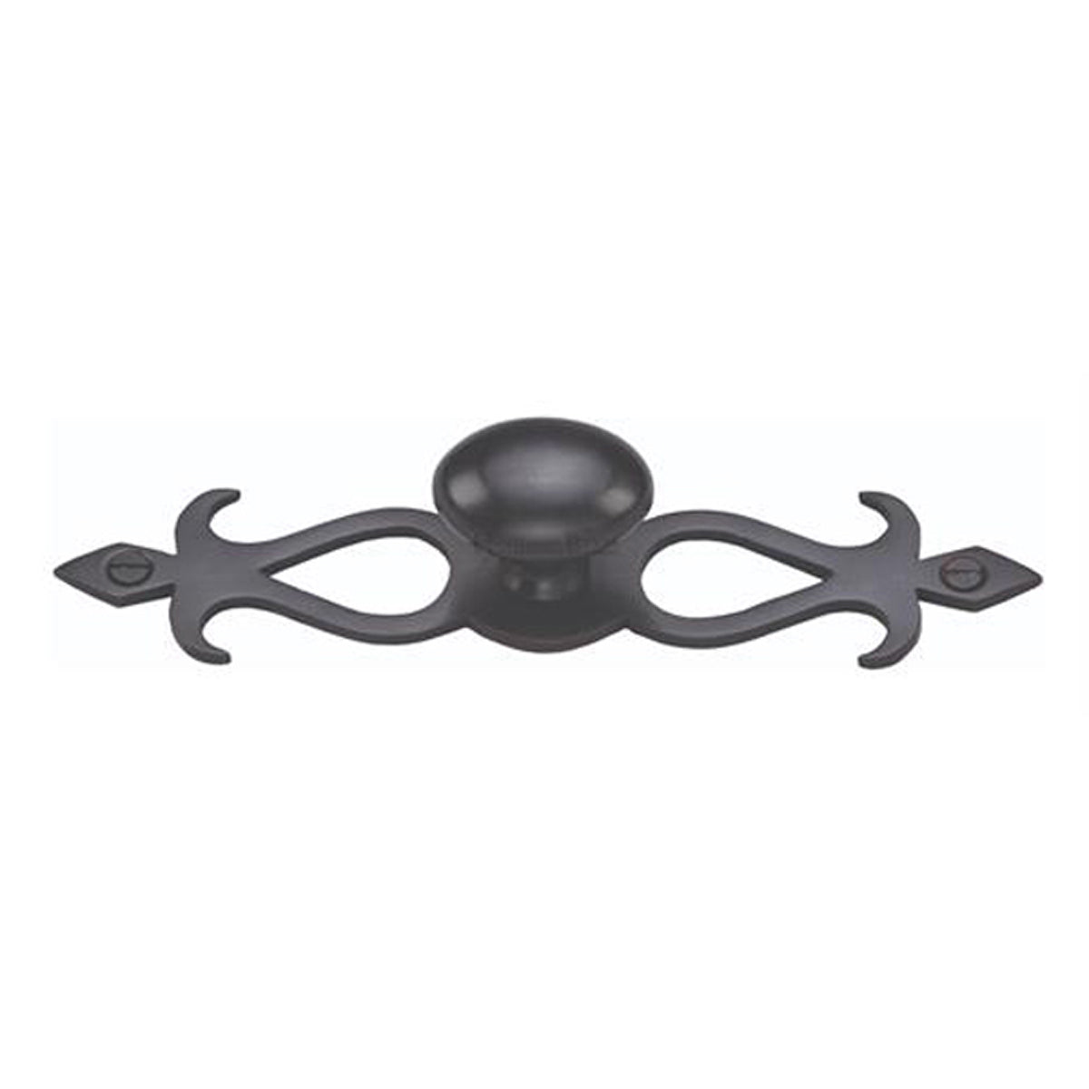OVAL KNOB+BACKPLATE 32x162 MBK