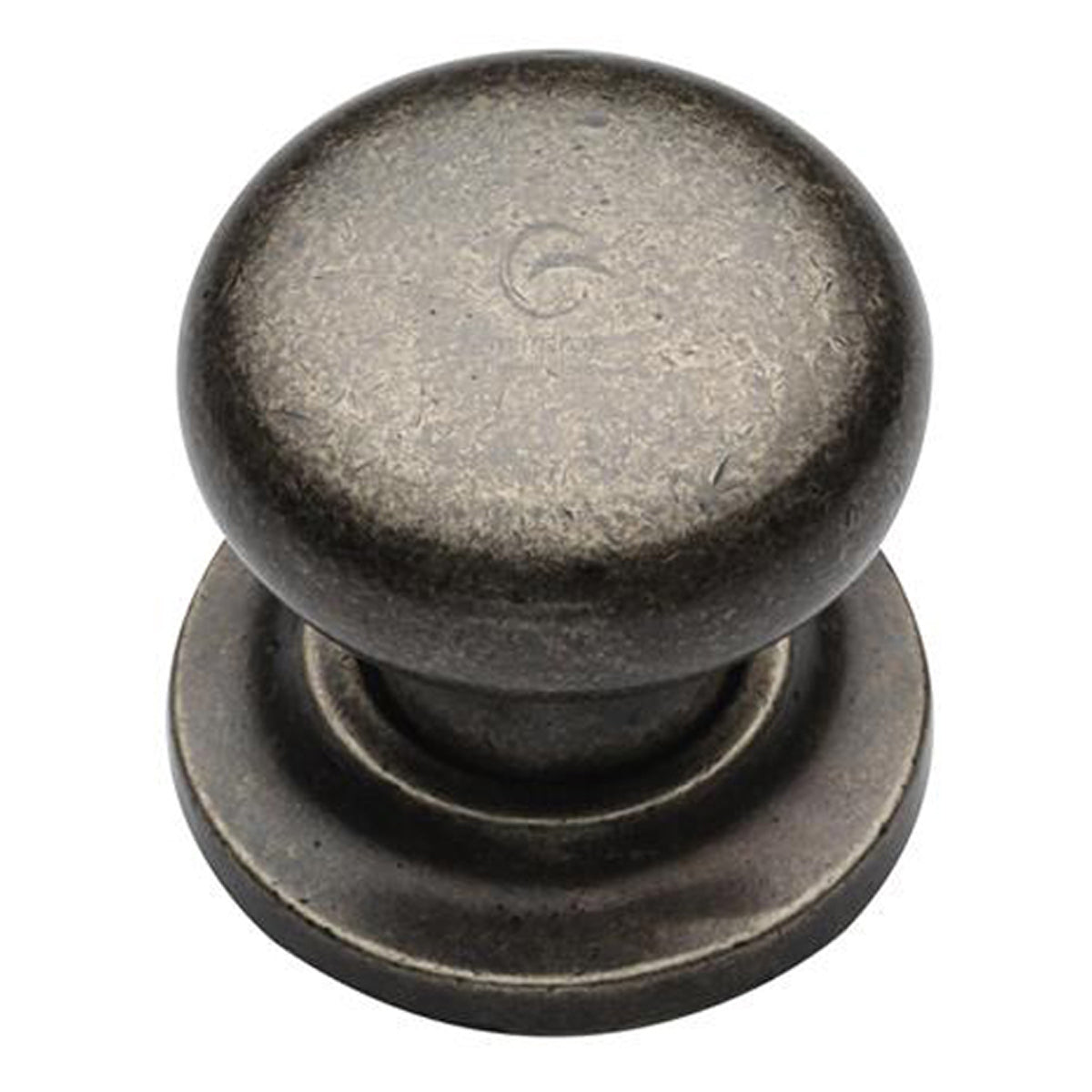CABINET KNOB ROUND+PL D38x38 WBZ