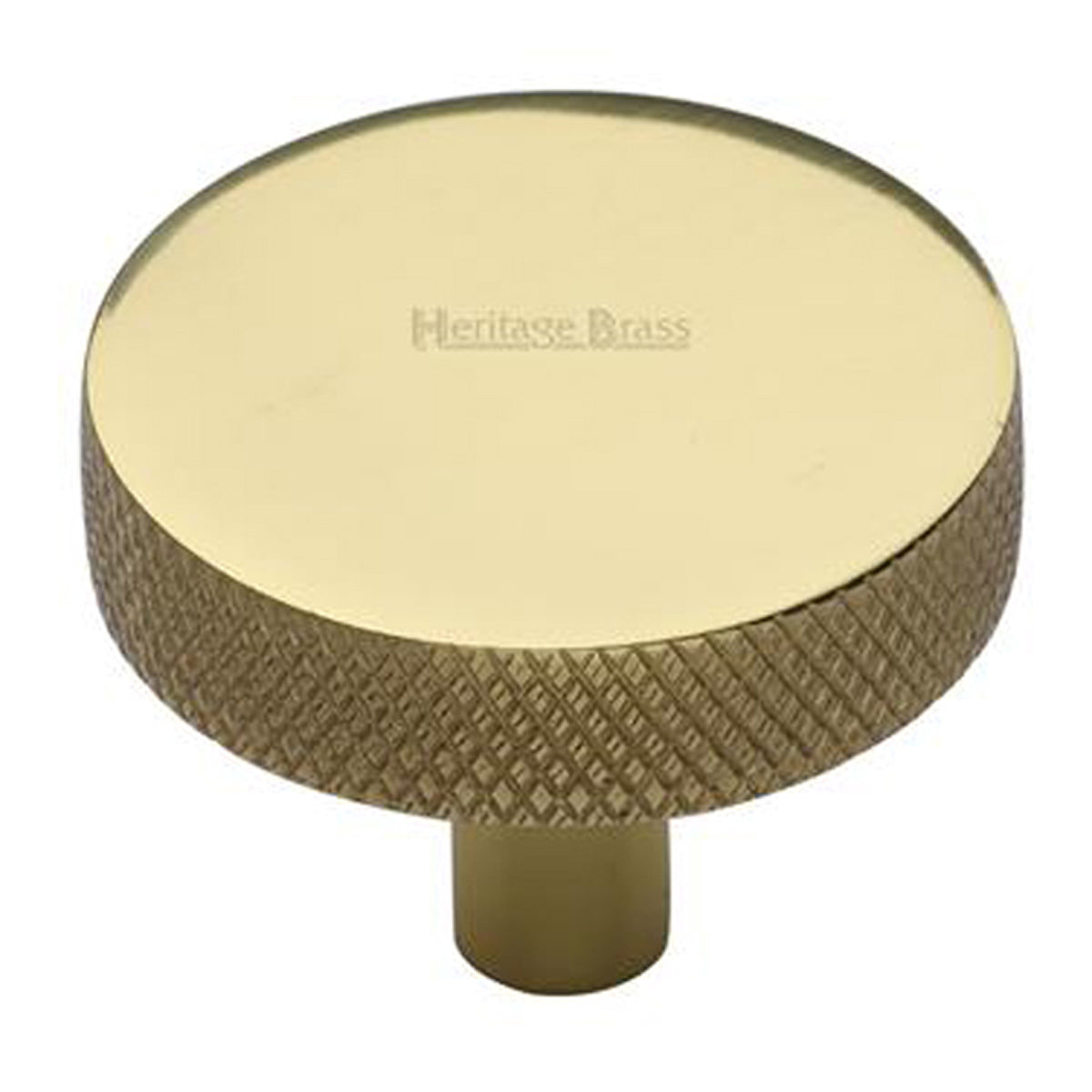 CABINET KNOB DISC KNURLED D38 PBR