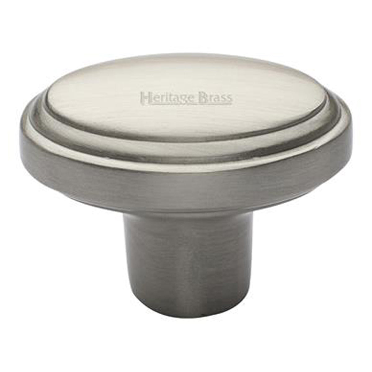 CABINET KNOB STEPPED OVAL 41x25 SNP