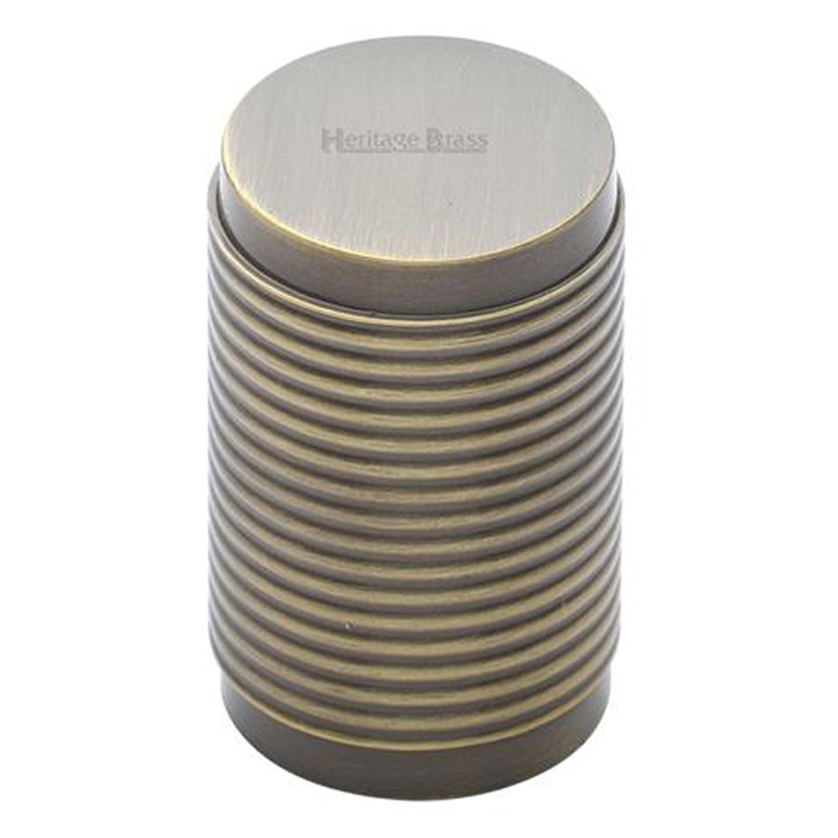 CABINET KNOB CYLINDRIC RIB D21 ABR by M MARCUS LTD
