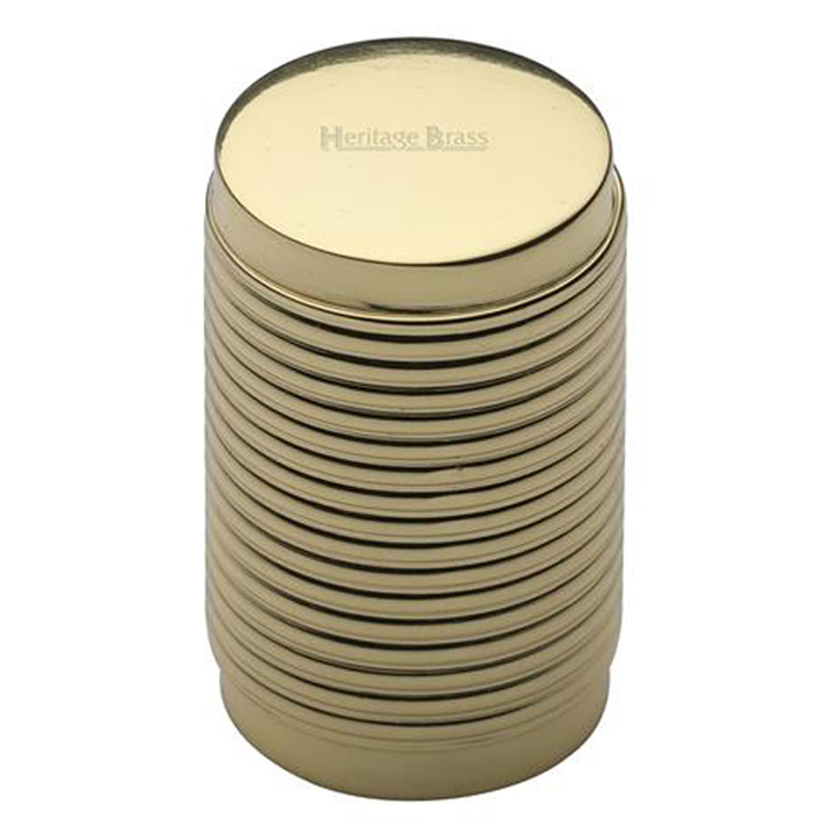 CABINET KNOB CYLINDRIC RIB D21 PBR