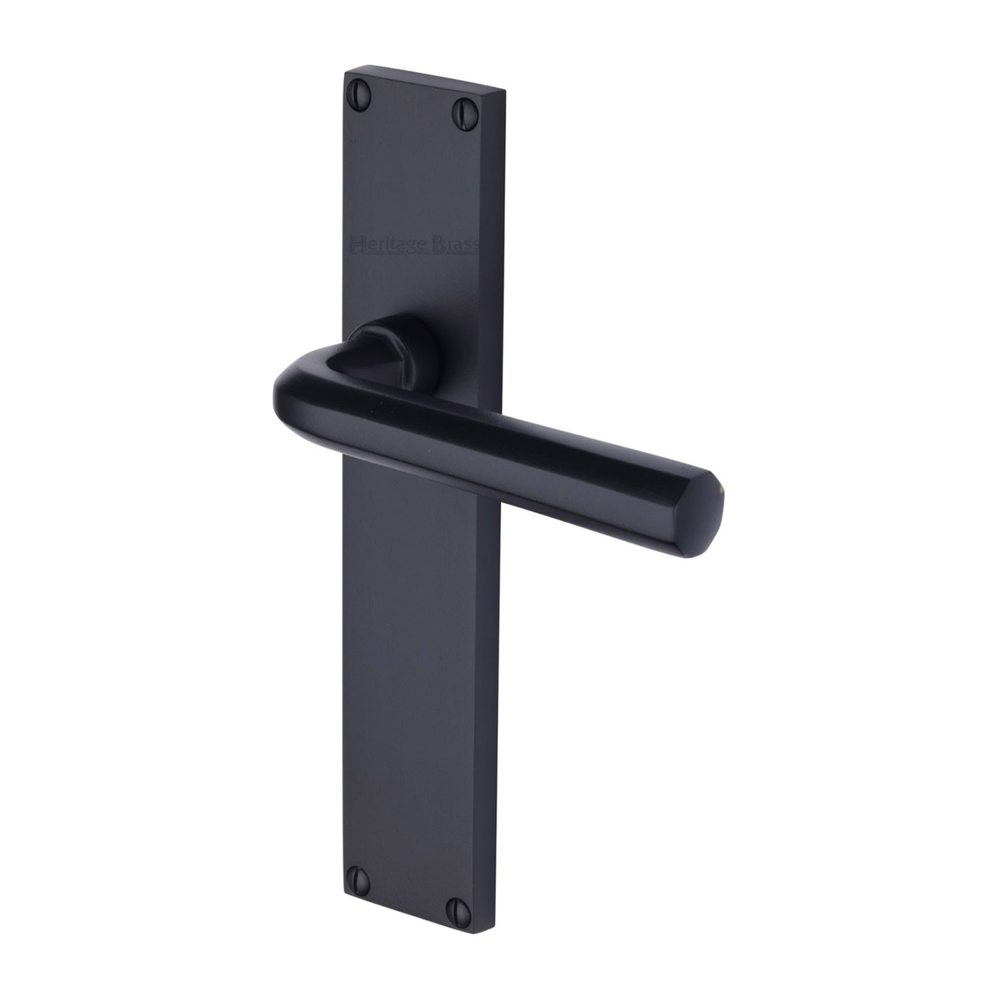 OCTAVE DOOR HANDLE ON 200mm PLATE BKMT by M MARCUS LTD