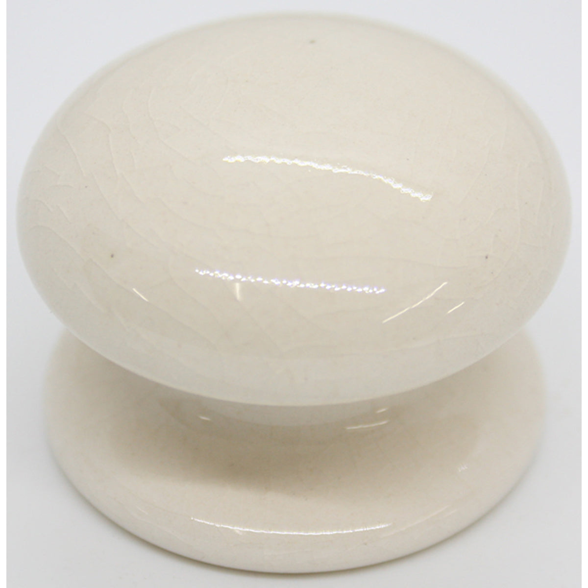 PORCELAIN KNOB D40 CRACKLE CREAM by GRINDCO 464 LTD