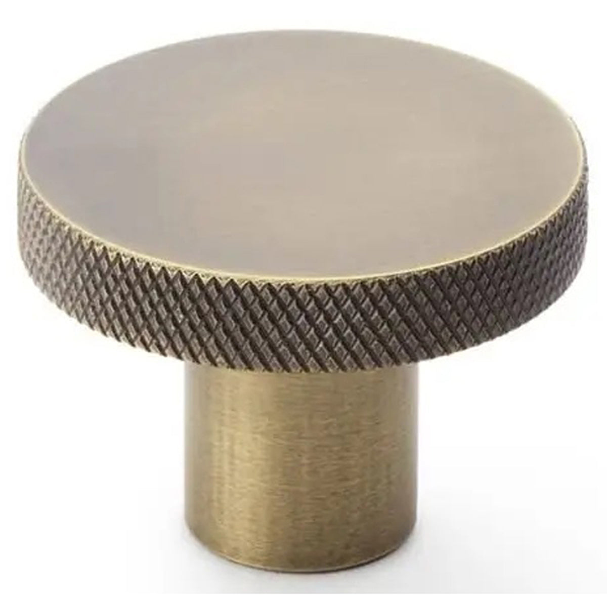 AW HANOVER KNURLED KNOB D38x28 ABR AW802-38-AB by CARLISLE BRASS