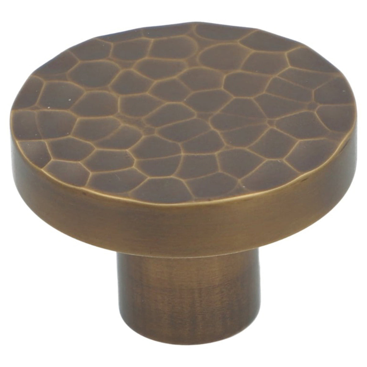 AW HANOVER KNOB HAMMERED D38x28 ABR AW820-38-AB by CARLISLE BRASS