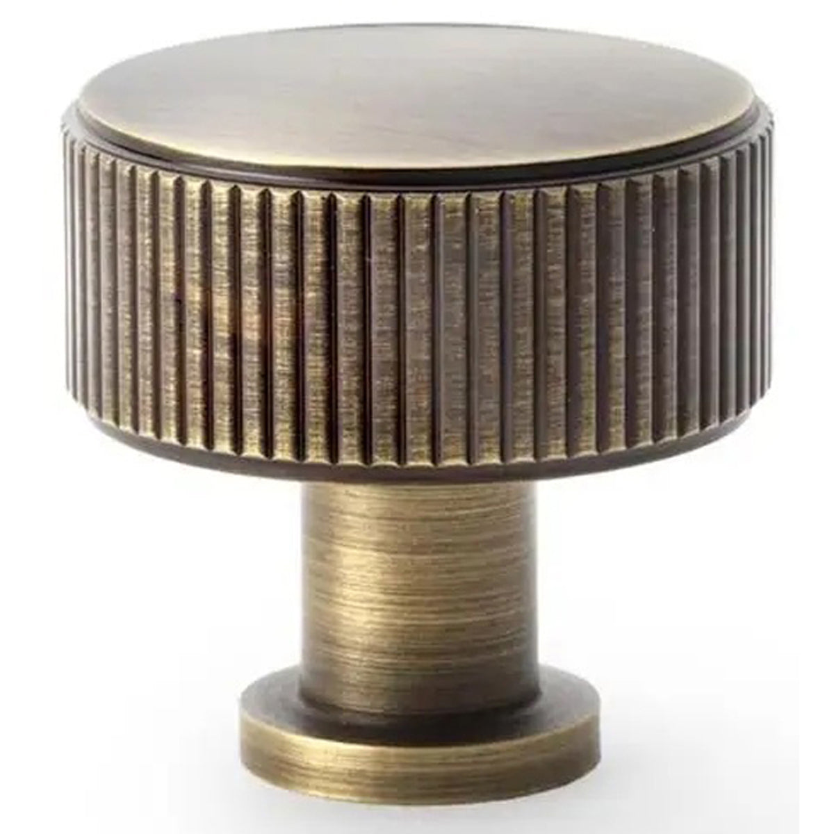 AW LUCIA REEDED KNOB D35x34 ABR AW807R-35-AB by CARLISLE BRASS