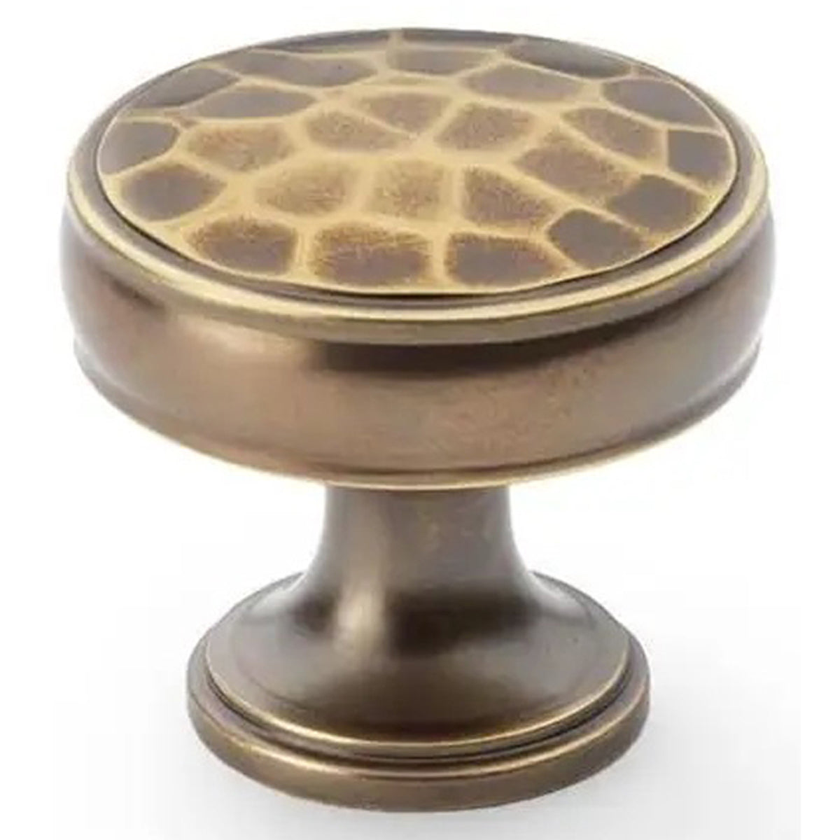 DISCONTINUED AW LYND CABINET KNOB HAMMER D32 ABR AW818-32-AB by CARLISLE BRASS