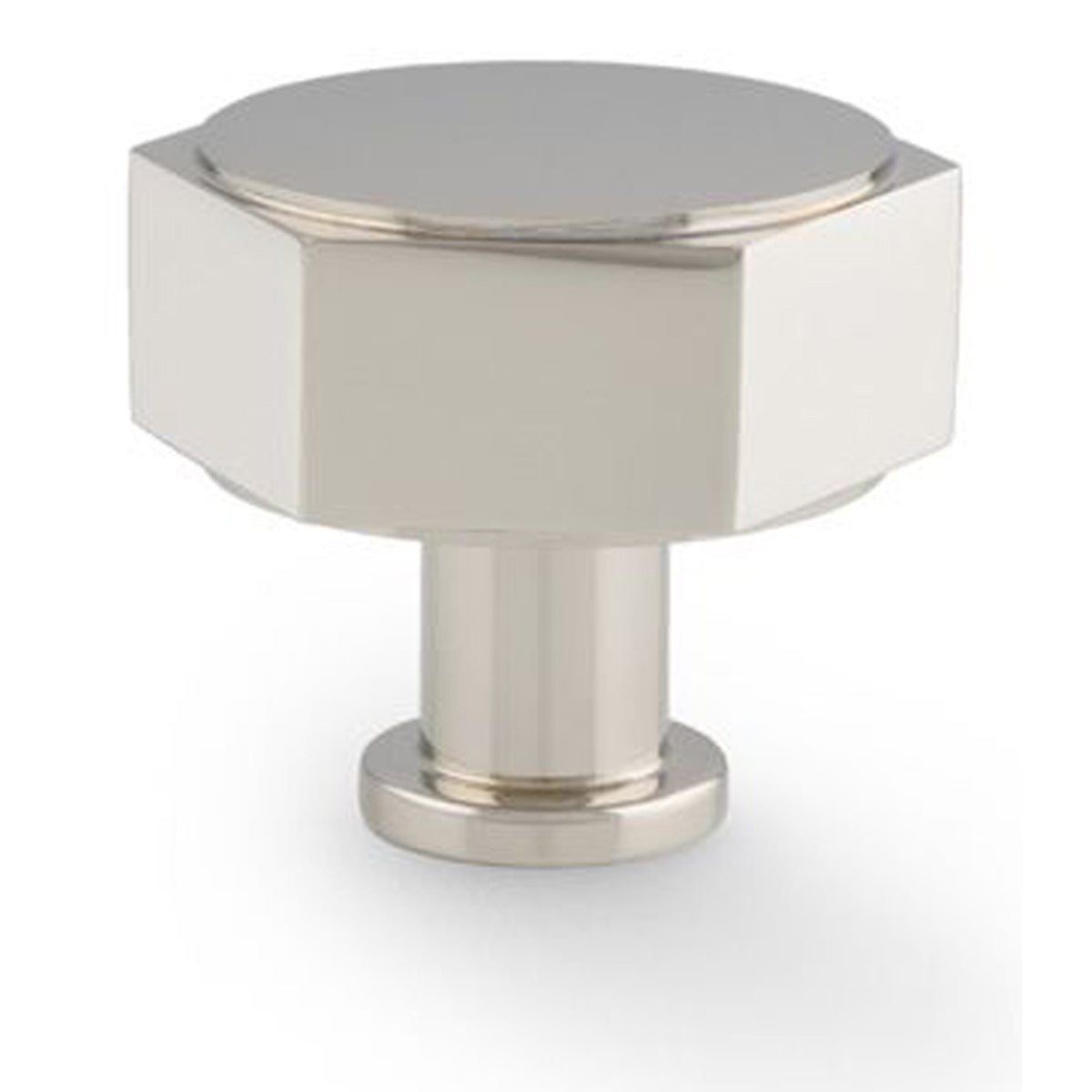 AW VESPER HEX KNOB 40x40x35 PNP AW828-40-PN by CARLISLE BRASS