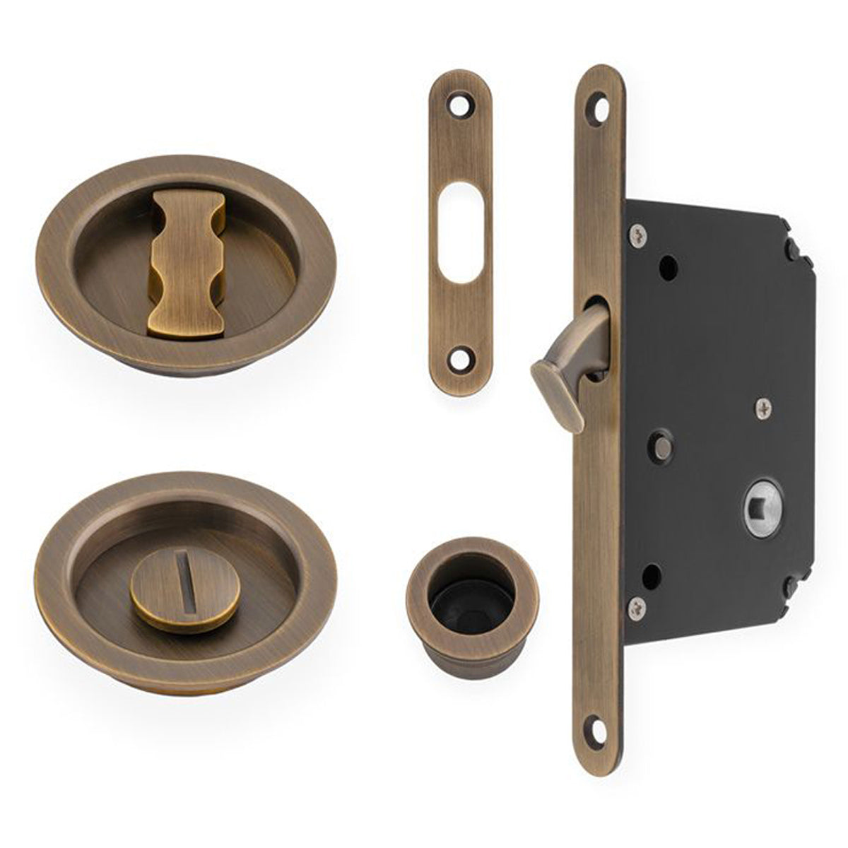 AW SLIDING LOCK SET RAD 70x50 ABR AW110RAB by CARLISLE BRASS