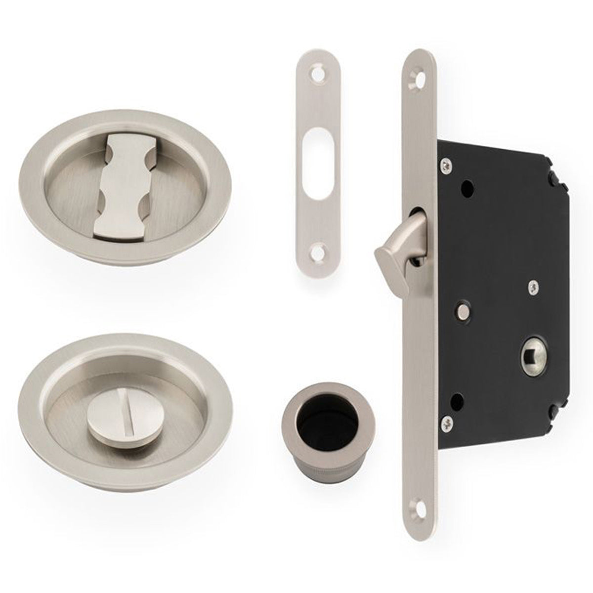 AW SLIDING LOCK SET RAD 70x50 SNP AW110RSN by CARLISLE BRASS