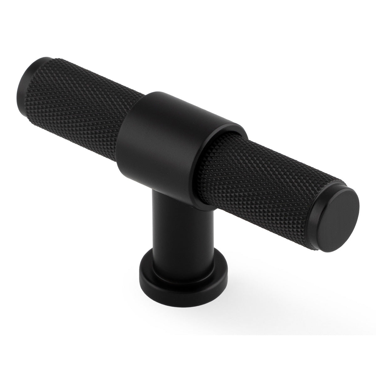 KINGSTON KNURLED T-BAR CUPBOARD KNOB D19x80x44 BLK AW838-80-BL by CARLISLE BRASS