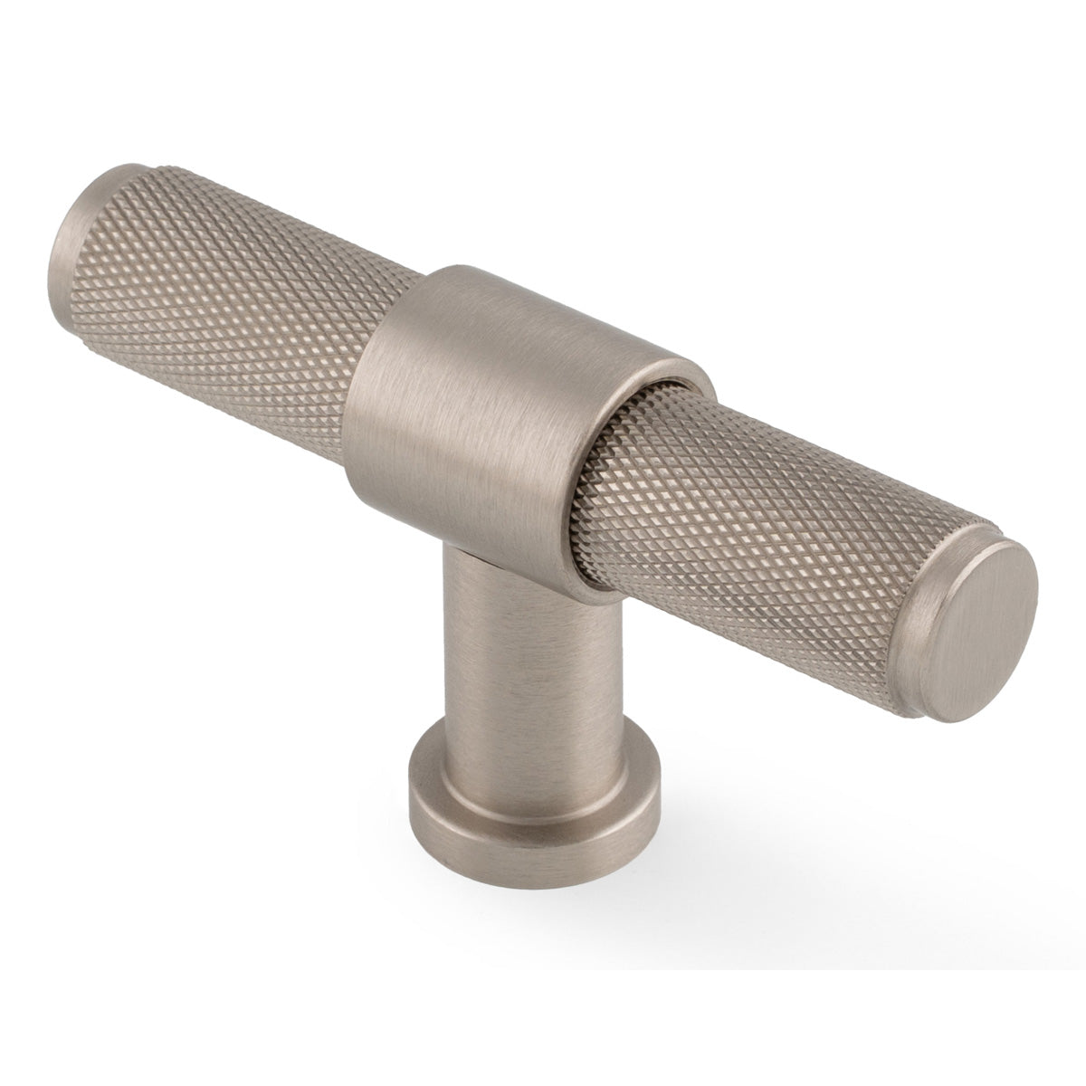 KINGSTON KNURLED T-BAR CUPBOARD KNOB D19x80x44 SNP AW838-80-SNPVD by CARLISLE BRASS