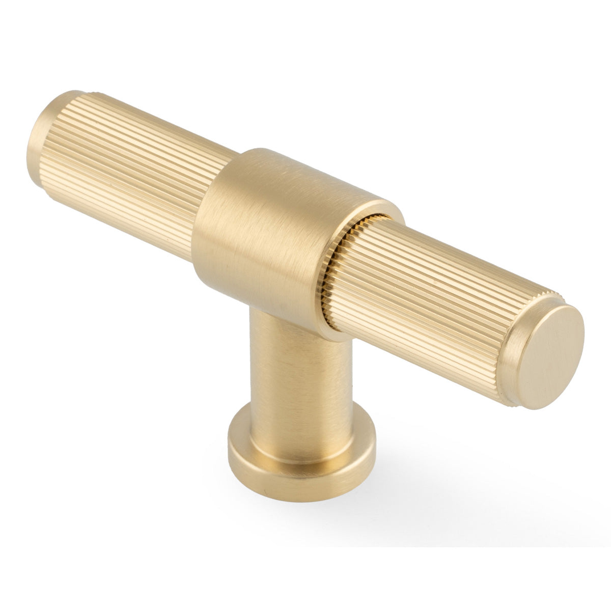 KINGSTON REEDED T-BAR CUPBOARD KNOB D19x80x44 SBR AW838R-80-SBPVD by CARLISLE BRASS