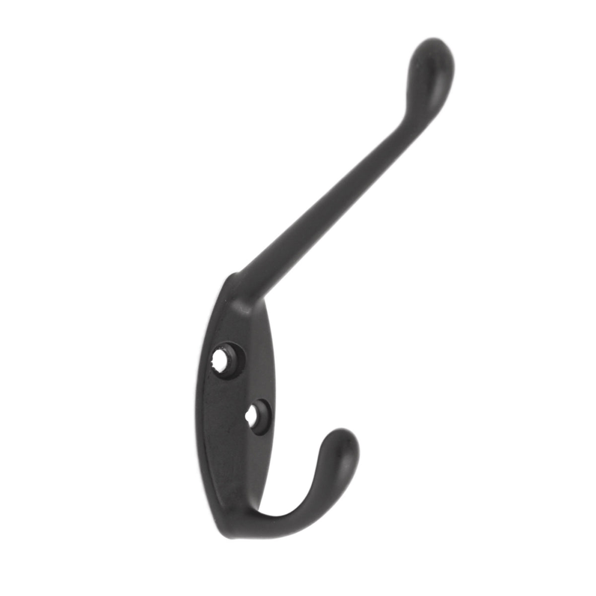 DBL HAT+COAT HOOK ALU/ BLACK by CHASE HARDWARE LTD