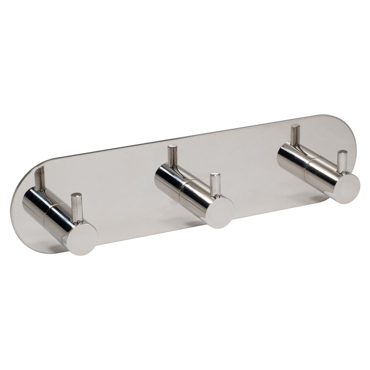 ECLIPSE STAINLESS STEEL CONTEMPORARY TREBLE COAT HOOK SELF-ADHESIVE 192x48 PSS by FRISCO UK SALES LTD