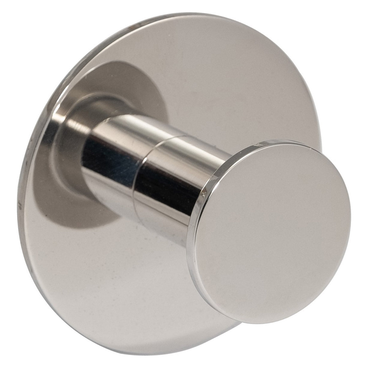 ECLIPSE STAINLESS STEEL CIRCULAR SINGLE COAT HOOK SELF-ADHESIVE D48 PSS by FRISCO UK SALES LTD
