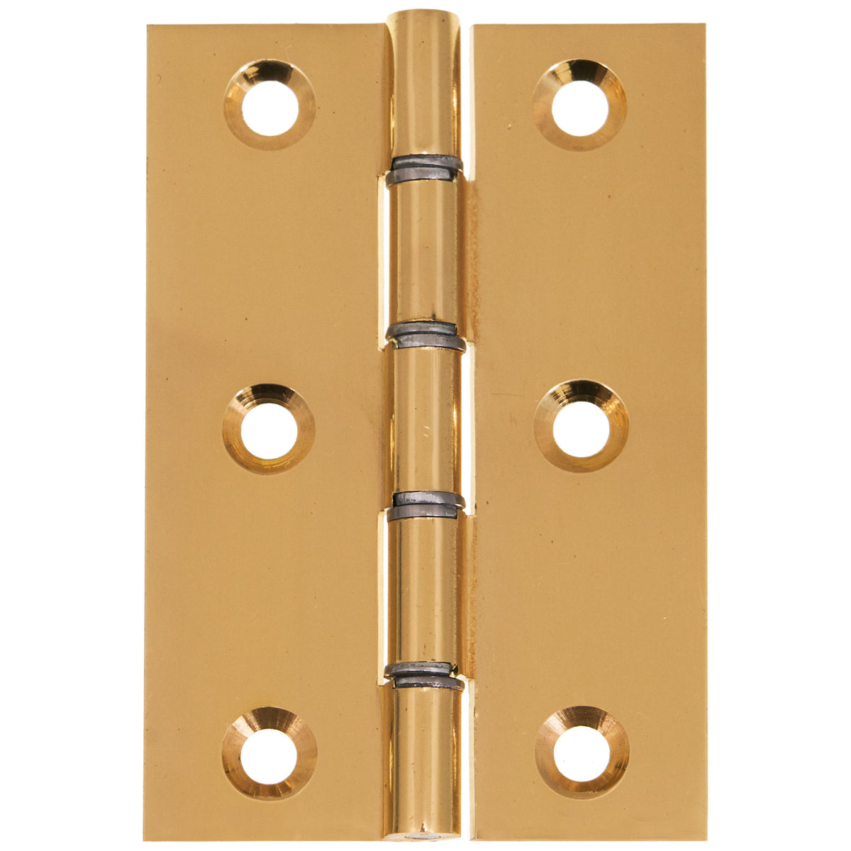 ECLIPSE DOUBLE STEEL WASHERED HINGE 076x51x2 BRS/POL PR